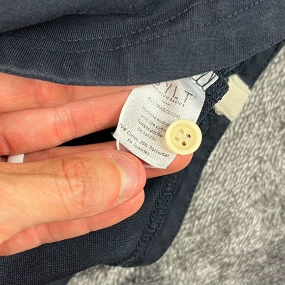 Bylt Drop Cut L/S Hooded Henley Long Sleeve Navy Blue Men's XL Pullover Stretch - Picture 7 of 11